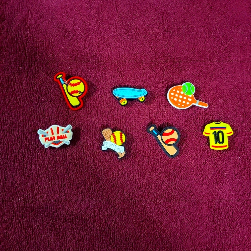 NWOT, Crocs charms, Sports lot.